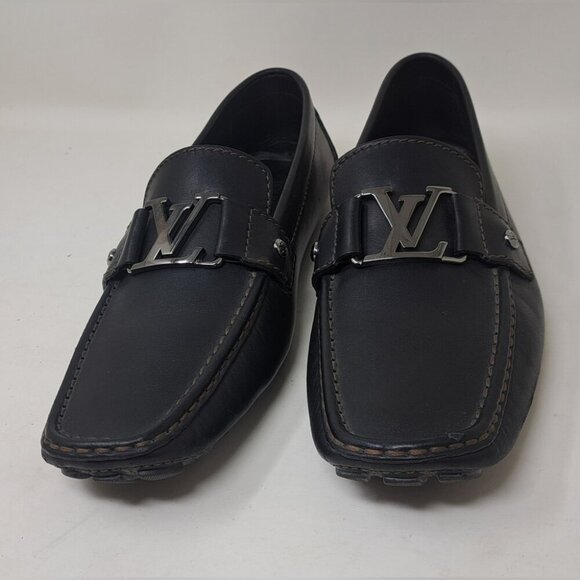 Louis Vuitton Monte Carlo Driving Loafers Shoes Chocolate Brown Leather 8.5 US - Picture 3 of 16